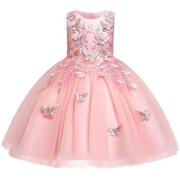 Pink Girls Dresses | Butterfly Party Dress | Wedding Gown | Butterfly Tutu Dress | Flower Girl Dresses | Butterfly BirthdayDress