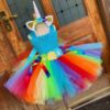 Rainbow Dress, Unicorn Tutu Dress, Girls Unicorn Dress, Girls Rainbow Dress, Unicorn Birthday dress, Unicorn Party Dress