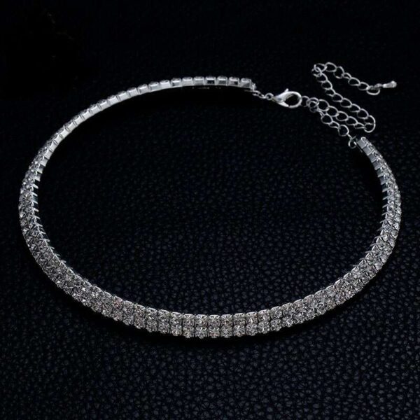 Choker Necklace Earrings Bracelet | Bridal Necklace | Bridal Jewelry | Choker Set | Wedding Choker Set | Rhinestone Choker | Bridal Choker set