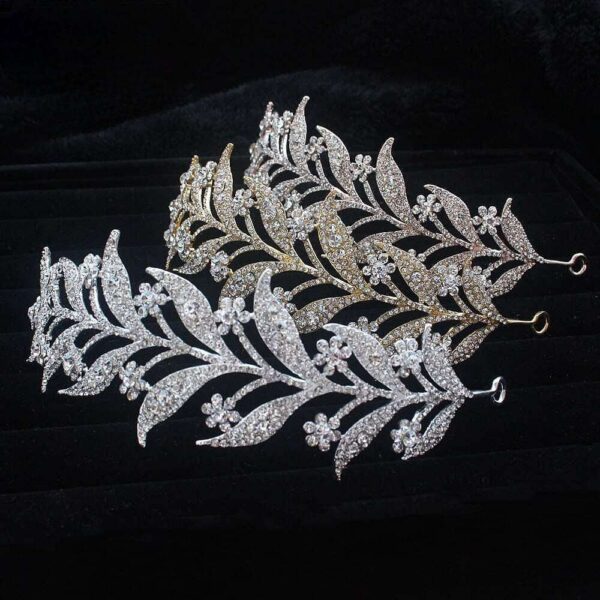 Bridal Hairpiece | Bridesmaids | Hair Comb | Bridal Hair Jewellery | Wedding Prom Bridal Hair Accessories | Leaf Rhinestones Crystal Hair Comb