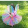 Girls Rainbow Tutu Dress, Rainbow fairy Dress, Girls Tutu Dress, Girls Princess Dress, fairy Costume, Butterfly Wing dress