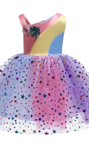 Elegant Girl Dresses, Sequins Princess Dress Baby Girl Birthday Party Prom Gown Baptism Party Dress Kids Clothes, Girls Tutu Dress