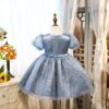 Elegant Girl Dresses, Sequins Princess Dress Baby Girl Birthday Party Puff Sleeve Prom Gown Baptism Party Dress Kids Clothes, Girls Tutu Dress