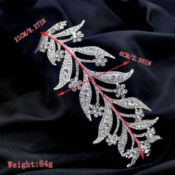 Bridal Hairpiece | Bridesmaids | Hair Comb | Bridal Hair Jewellery | Wedding Prom Bridal Hair Accessories | Leaf Rhinestones Crystal Hair Comb