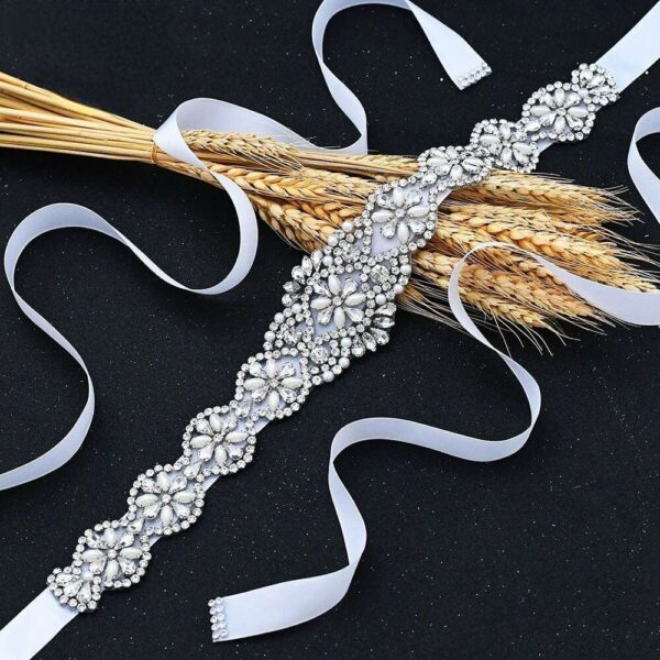 floral belt, rhinestone wedding belt, Wedding Dress Belts, Bridesmaid Dresses Belts, Minimalist bridal belt, Bridal Sash Belt