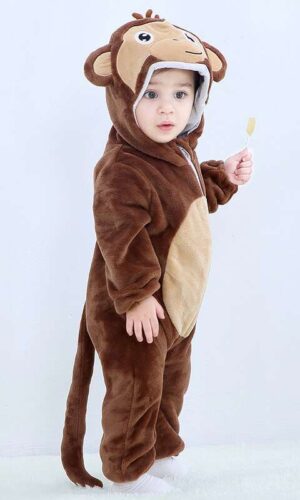 Boys and Girls bodysuit, Baby Rompers, Winter Costume, Cosplay Costume, animal Costumes, Kids Overall Animals monkey Unicorn tiger