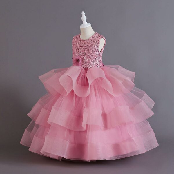 Girls Party Dress, Girls ball gown, wedding dress for girls, girls fluffy dress, girls long dress, lace tulle dress, birthday dress, Flower Girl Dresses