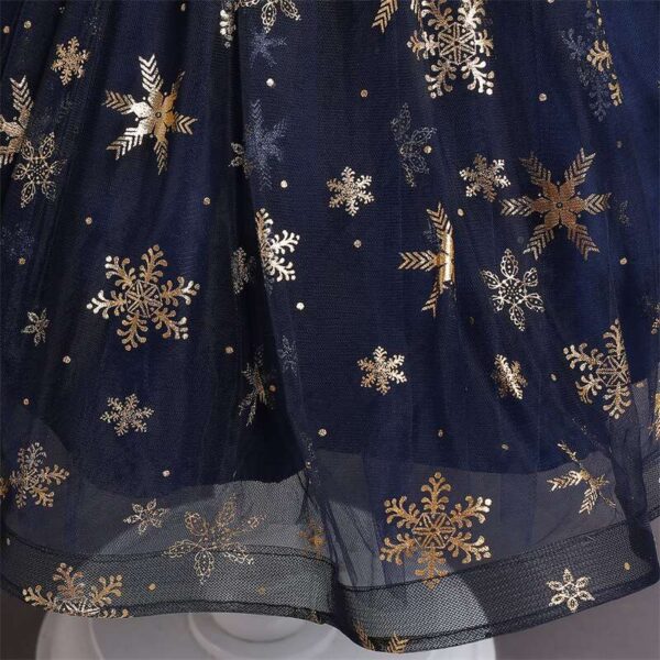 Elegant Girl Dresses, Sequins Princess Dress Baby Girl Birthday Party snow flex print Prom Gown Baptism Party Dress Kids Clothes, Girls Tutu Dress