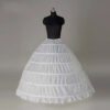 6 Hoop Crinoline White Long Wedding Petticoat Ball Gown Dress Underskirt Skirt Large crinoline