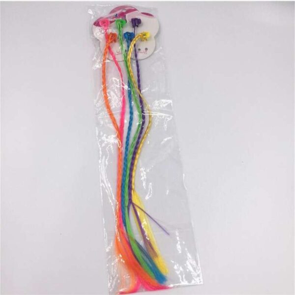 6pcs/set Colourful Hair Clips ,Hair Bands, Girls Colourful Wigs Hair Ornament Headbands