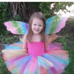 Girls Rainbow Tutu Dress, Rainbow fairy Dress, Girls Tutu Dress, Girls Princess Dress, fairy Costume, Butterfly Wing dress
