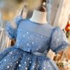 Elegant Girl Dresses, Sequins Princess Dress Baby Girl Birthday Party Puff Sleeve Prom Gown Baptism Party Dress Kids Clothes, Girls Tutu Dress