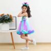 Mermaid Flower Dress with Hairband, Girls Tutu Dress, Mermaid Tutu Dress, Mermaid Dress, Mermaid Outfit, Mermaid costume