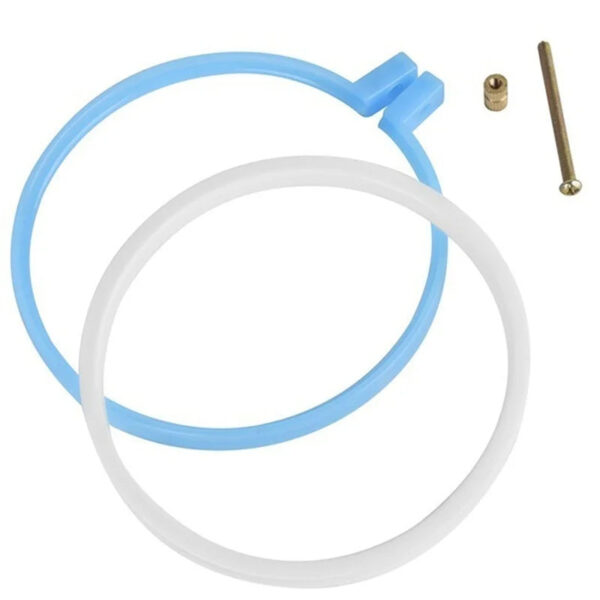 5 PCS Adjustable Plastic Embroidery Hoop Set - Cross Stitch Ring Frames, Durable Sewing Tools for Needlework Projects