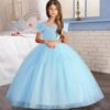 Girls dresses, Girls Birthday party dress, Girls wedding dress, flower girl dress, long dress, Girls Blue Dress size 4y to 12y