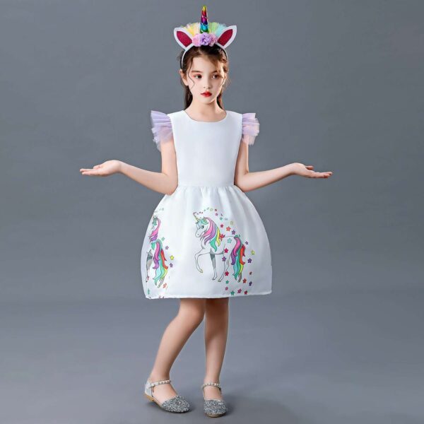 Unicorn Party Dress, Girls Unicorn Dress up, Girls Dress, Girls Birthday Dress, Unicorn Costume, Girls Unicorn Outfit, Unicorn Dress For Girls