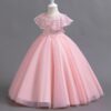 Girls pearl dress sequin sleeveless puffy dress flower girl wedding dress evening dress Girls embroidered dress princess dress