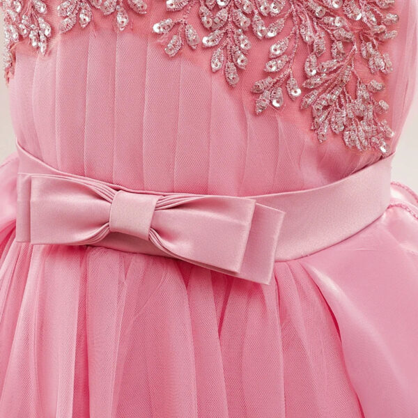 Elegant Flower Girl Bridesmaid Dresses – Princess Gowns for Weddings & Formal Parties Girls Trailing Dress