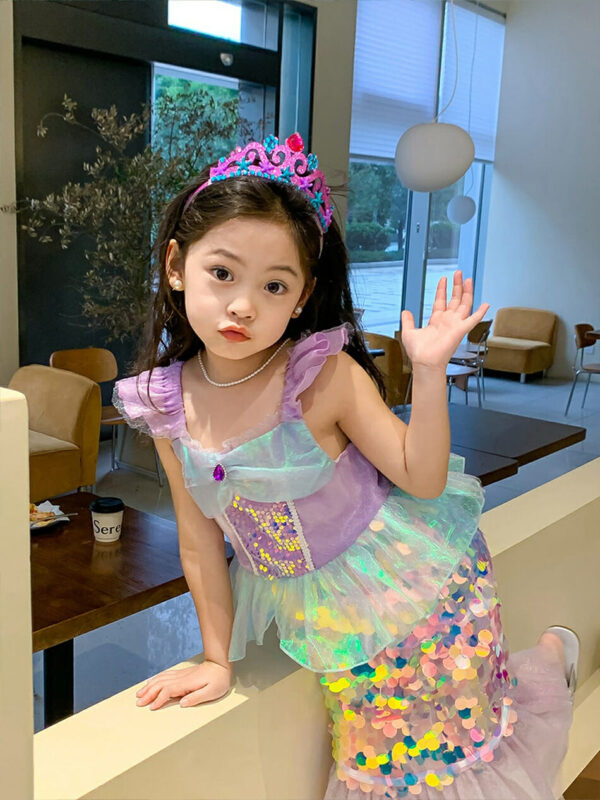 Little Mermaid Princess Cosplay Mermaid Dress, Girls mermaid party Dress, Mermaid Dress for birthday, girls birthday dress, Mermaid Outfit, Mermaid costume