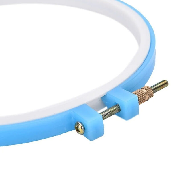 5 PCS Adjustable Plastic Embroidery Hoop Set - Cross Stitch Ring Frames, Durable Sewing Tools for Needlework Projects