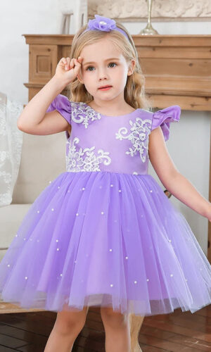 Flower girl dress, Lace Tulle dress, Purple Dress, Girls birthday dress, Girls Tutu Dress, Elegant Girl Dresses, Baby Girl Dress