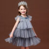Summer Dress for Girls , Princess Gown Kids Clothes Girls Birthday Party Clothes, Girls Layered Dress