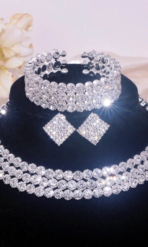 Silver Crystal Choker | Diamond choker jewelry | Rhinestone choker Necklace | Gem choker | Wedding Jewelry | Silver Choker