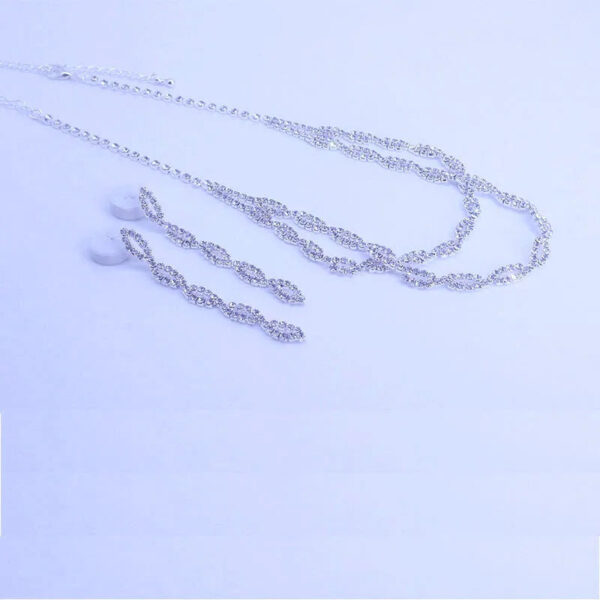 Bridal Necklace set Crystal Necklace and earrings set Diamond Bridal Jewelry Set Silver Bridal Earrings Crystal Wedding Necklace Set