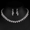 Bridal Jewelry Sets, Necklace Earrings Sets for Women Party Wedding Jewelry Sets, Pearl Crystal Necklace