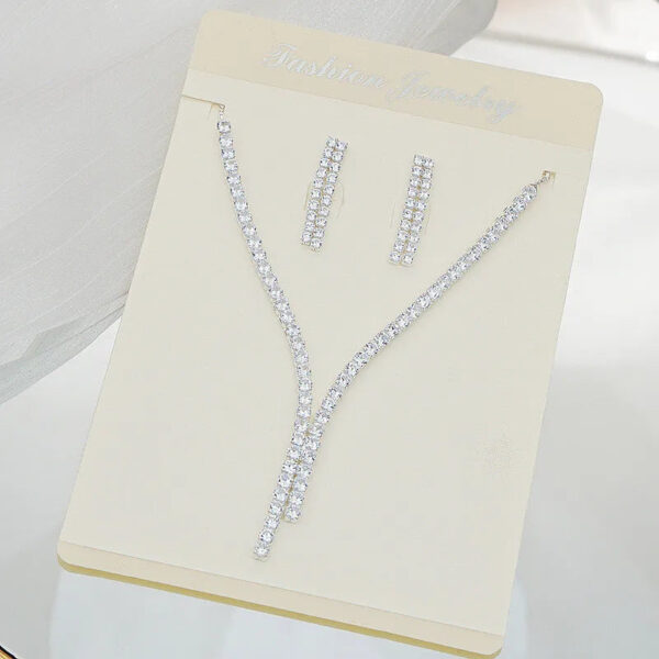Bridal Jewelry Set, Wedding Silver Jewelry, CZ Wedding Necklace Set, Jewelry Set, CZ Jewelry Set, Women Wedding Jewelry Set, Gift Her