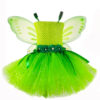Fairy dress with wings, Sparkly Green Fairy Dress, Garden Fairy Dress, girls Dresses, girls Tutu Dress