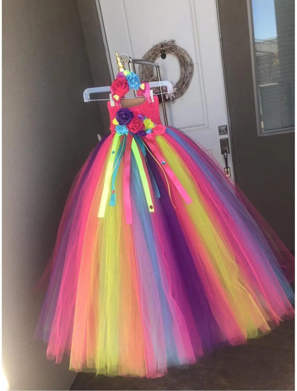 Rainbow Dress, Unicorn Tutu Dress, Girls Unicorn Dress, Girls Rainbow Dress, Unicorn Birthday dress, Unicorn Party Dress