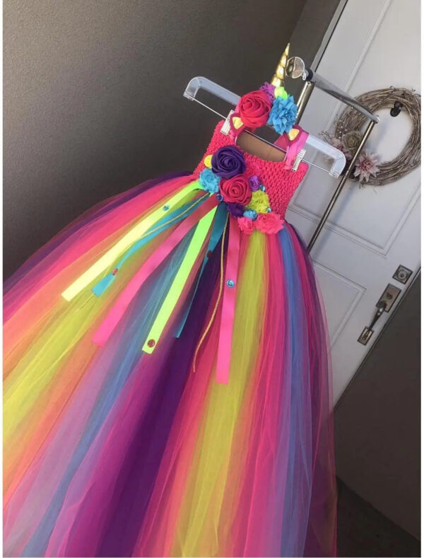 Rainbow Dress, Unicorn Tutu Dress, Girls Unicorn Dress, Girls Rainbow Dress, Unicorn Birthday dress, Unicorn Party Dress