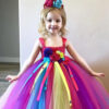 Rainbow Dress, Unicorn Tutu Dress, Girls Unicorn Dress, Girls Rainbow Dress, Unicorn Birthday dress, Unicorn Party Dress