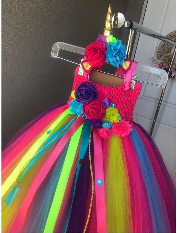 Rainbow Dress, Unicorn Tutu Dress, Girls Unicorn Dress, Girls Rainbow Dress, Unicorn Birthday dress, Unicorn Party Dress