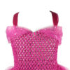 Girls Pink Glitter Tutu Dress Kids Crochet Sparkle Tulle Dress Long Ball Gown Children Birthday Party Princess Dress, Sparkle tutu Dress,Pink Princess Dress