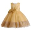Elegant Girl Dresses, Sequins Princess Dress Baby Girl Birthday Party Flower Bow Prom Gown