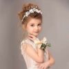 Gold/Silver Color Flower Ribbon Hairband Headband Girl or Woman Headpiece Tiara Wedding Bridal Hair Jewellery Accessory