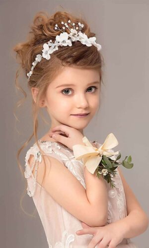 Gold/Silver Color Flower Ribbon Hairband Headband Girl or Woman Headpiece Tiara Wedding Bridal Hair Jewellery Accessory