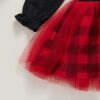 Newborn Baby Girls Clothes Sets Fashion Christmas Dress Plush vest Headband 3Pcs Toddler Infant Clothing Outfits