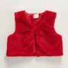 Newborn Baby Girls Clothes Sets Fashion Christmas Dress Plush vest Headband 3Pcs Toddler Infant Clothing Outfits