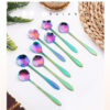 8Pcs Flower Spoons Set, Small Teaspoon, Coffee Spoon, Cute Ice Cream Dessert Spoon, Gold Stainless Steel Spoon For Coffee Tea