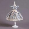 Retro Floral Baby Girls Princess Ball Gown Layers Mesh Party Dress Girls Tutu Layered Dress party dress