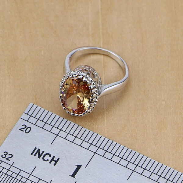 Silver 925 Bridal Jewelry, Zircon Jewelry Sets, Silver Jewelry Set , Sterling silver Necklace, Pendant necklace set, Silver Jewellery