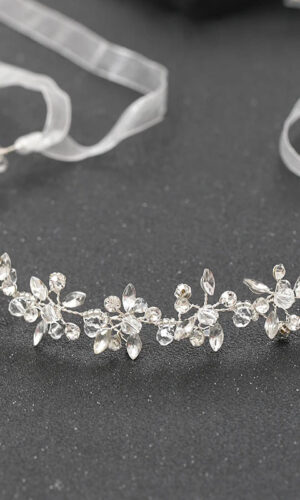 Silver Color Headbands For Women Bride Handmade Crystal Rhinestone Tiaras Hairbands Wedding Hair Accessories Queen Headband Gift