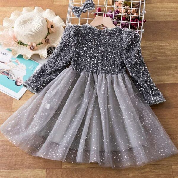 Elegant Lace Tulle Princess Tutu Dress | Girls Bridesmaid & Partywear Ball Gown | Sequin Formal Prom Dress for Girls