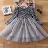 Elegant Lace Tulle Princess Tutu Dress | Girls Bridesmaid & Partywear Ball Gown | Sequin Formal Prom Dress for Girls