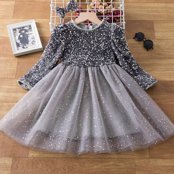 Elegant Lace Tulle Princess Tutu Dress | Girls Bridesmaid & Partywear Ball Gown | Sequin Formal Prom Dress for Girls