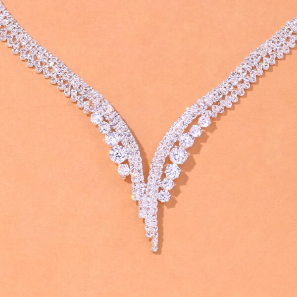Bridal Necklace set Crystal Necklace and earrings set Diamond Bridal Jewelry Set Silver Bridal Earrings Crystal Wedding Necklace Set