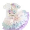 Princess Baby Dress, Girls First Birthday Dress, Girls 1 Year Outfit, Baby Girl Tutu Dress, Cake Smash Outfit, First Birthday Romper, baby Unicorn Dress